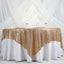Sequin 90"x90" Table Overlay Square Tablecloth Gold - Sparkly Design for Stylish Celebrations - Linen Luxes