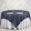 Sequin 90"x90" Table Overlay Square Tablecloth Navy Blue - Sparkly Table Cover - Linen Luxes