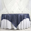 Sequin 90"x90" Table Overlay Square Tablecloth Navy Blue - Sparkly Table Cover - Linen Luxes
