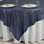 Sequin 90"x90" Table Overlay Square Tablecloth Navy Blue - Sparkly Table Cover - Linen Luxes