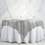 Sequin 90"x90" Table Overlay Square Tablecloth Silver - Sparkly Table Cover - Linen Luxes