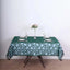 Tulle 72"x72" Table Overlay Square Tablecloth Hunter Emerald Green - Sequin Leaf Embroidered Table Topper