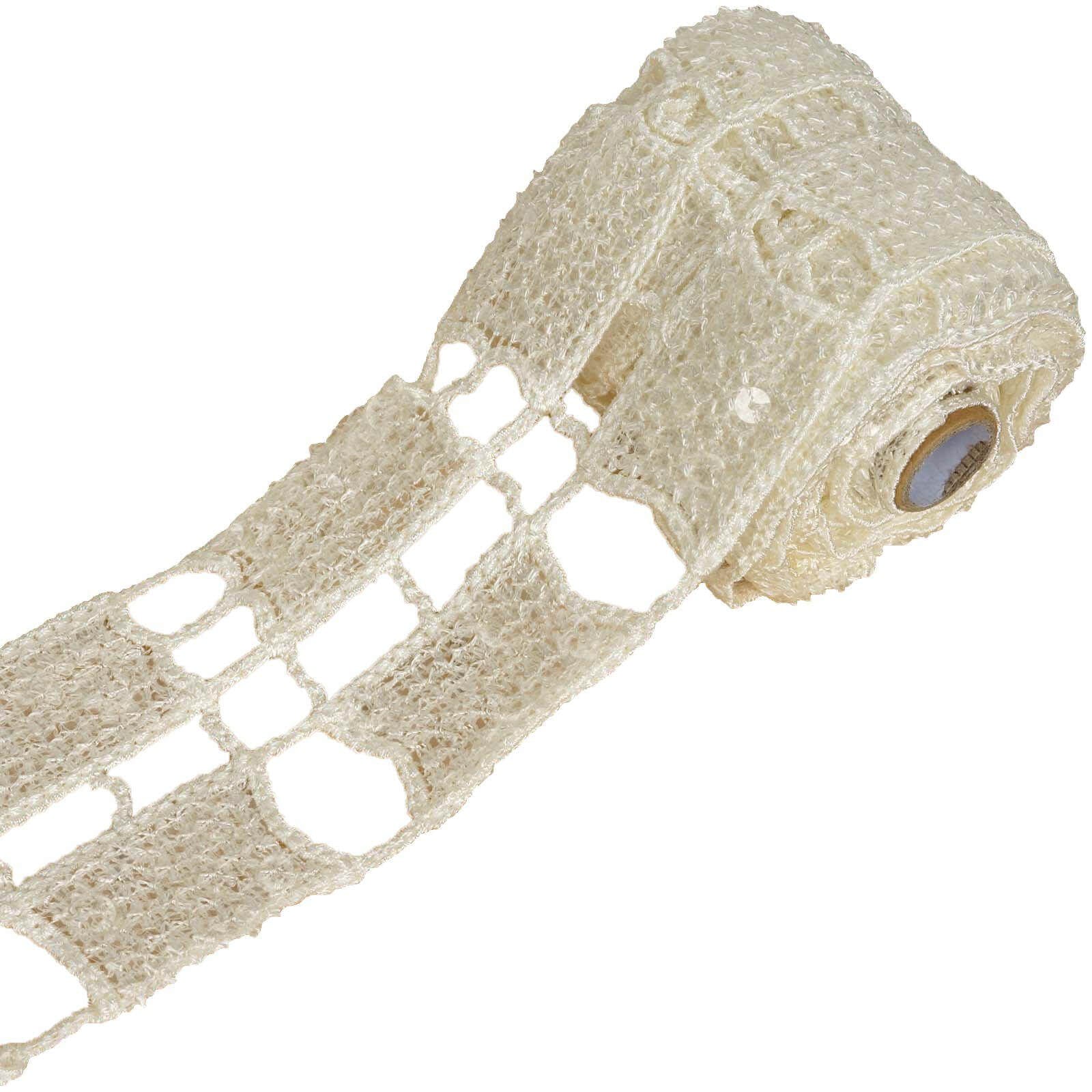 Sequin Stitch Crochet 4" x 5 Yards 1 Bolt White Rectangle Granny Square Afghan Pattern - Clearance SALE - Linen Luxes