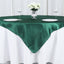 Satin 60"x60" Table Overlay Square Tablecloth Hunter Emerald Green - Smooth Silky Touch Table Cover
