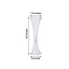 Set of 2 Glass Trumpet Vases Reversible Clarinet Design Clear - Stylish Flower Centerpieces for Events 24" - Linen Luxes