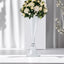 Set of 2 Glass Trumpet Vases Reversible Clarinet Style Clear - Decorative Flower Centerpieces for Events 28" - Linen Luxes