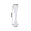 Set of 2 Glass Trumpet Vases Reversible Clarinet Style Clear - Decorative Flower Centerpieces for Events 28" - Linen Luxes