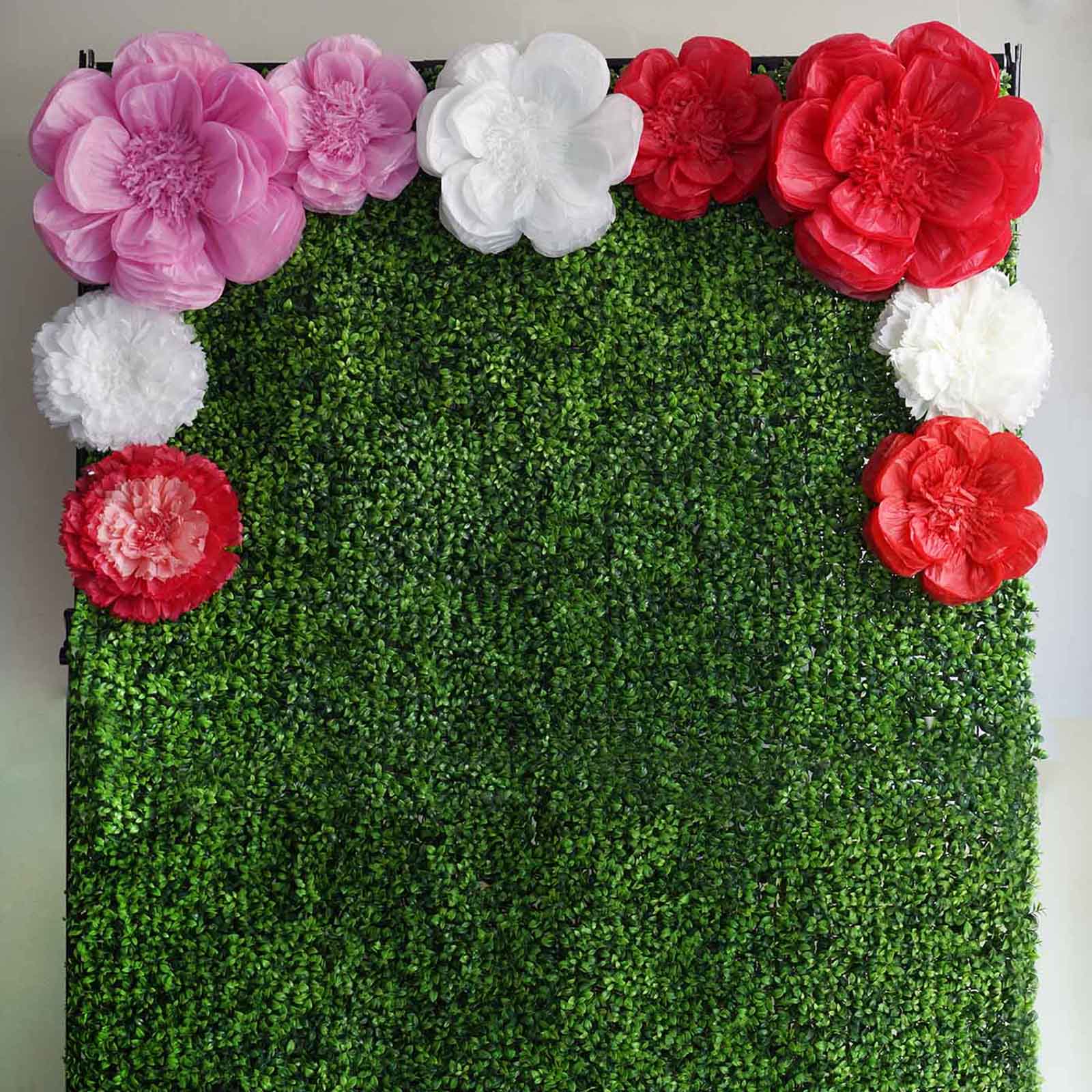 Set of 2 Light Blue Carnation 3D Wall Giant Tissue Paper Flowers - 12",16" - Linen Luxes