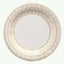 25-Pack Paper 9" Round Dinner Plates in White with Gold Basketweave Rim - Disposable Party Plates for Stylish SoirÃ©es & Festive Brunches