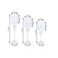 Set of 3 Glass Cylinder Vases Long Stem Clear - Decorative Candle Holder Floral Centerpieces 12", 14", 16" - Linen Luxes
