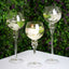 Set of 3 Glass Globe Vases Long Stem Clear - Stylish Candle Holder Floral Centerpieces 12", 14", 16" - Linen Luxes