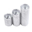 Set of 3 LED Flameless Pillar Candles Remote Operated Metallic Silver - Battery Powered 4", 6", 8" - Linen Luxes