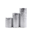 Set of 3 LED Flameless Pillar Candles Remote Operated Metallic Silver - Battery Powered 4", 6", 8" - Linen Luxes