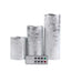Set of 3 LED Flameless Pillar Candles Remote Operated Metallic Silver - Battery Powered 4", 6", 8" - Linen Luxes