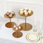 Set of 3 Metal Pedestal Cake Stands Heavy Duty Round Design Gold - Cupcake Dessert Display Props 8", 10", 12"