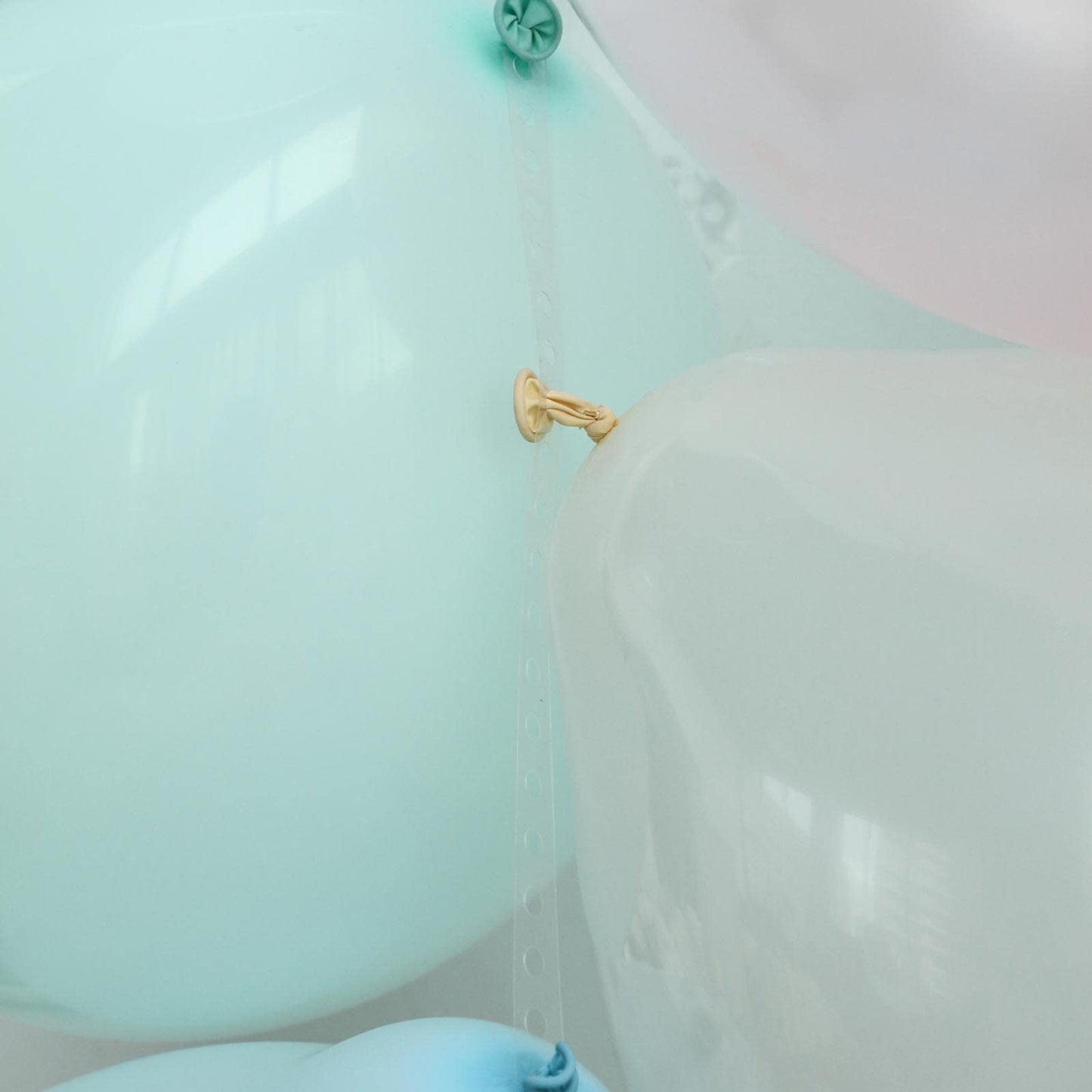 Set of 4 Balloon Arch Kit - Decorating Strips, Balloon Tie Tool, Glue Dots and Curling Ribbon for Party Decorations - Linen Luxes