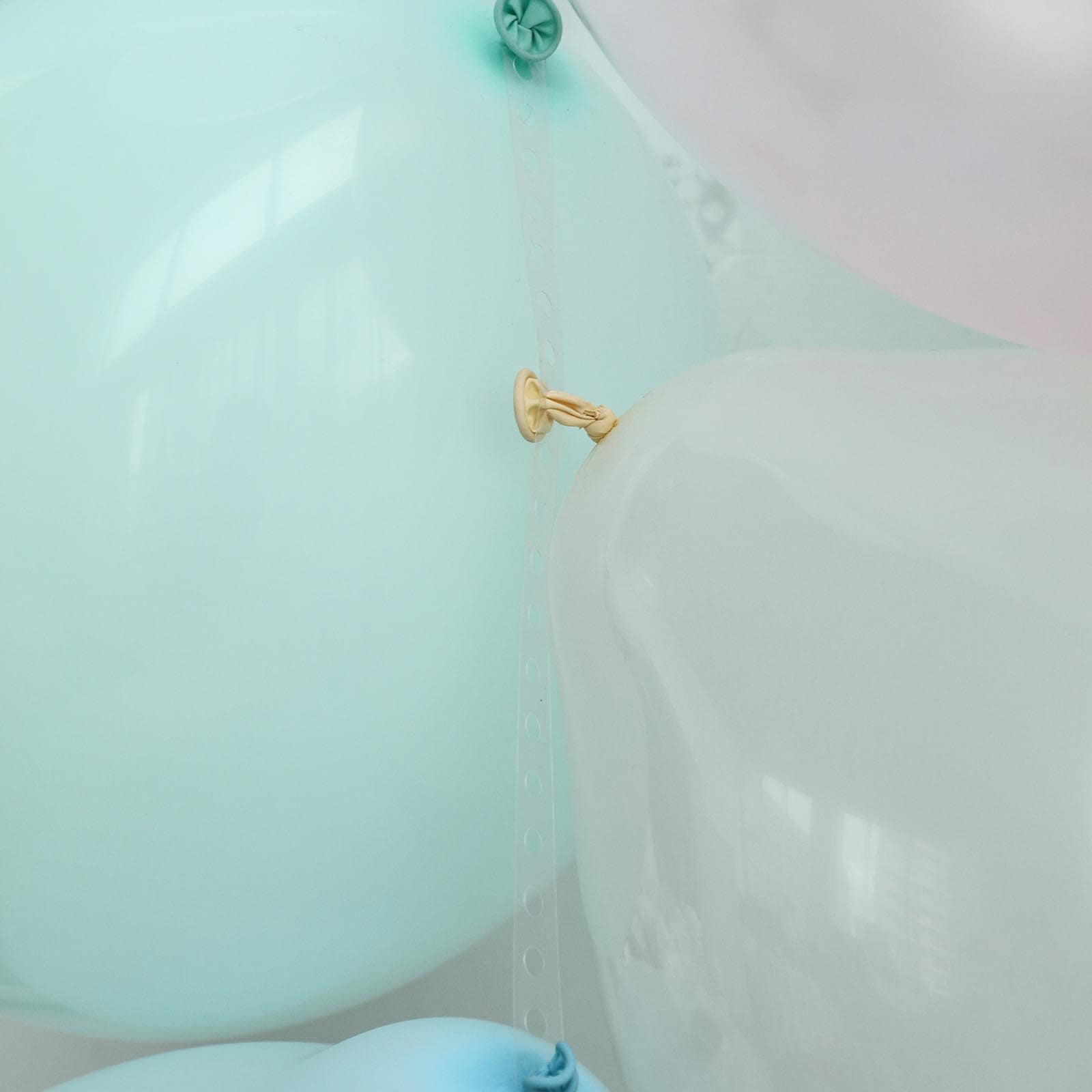 Set of 4 Balloon Arch Kit - Decorating Strips, Balloon Tie Tool, Glue Dots and Curling Ribbon for Party Decorations - Linen Luxes