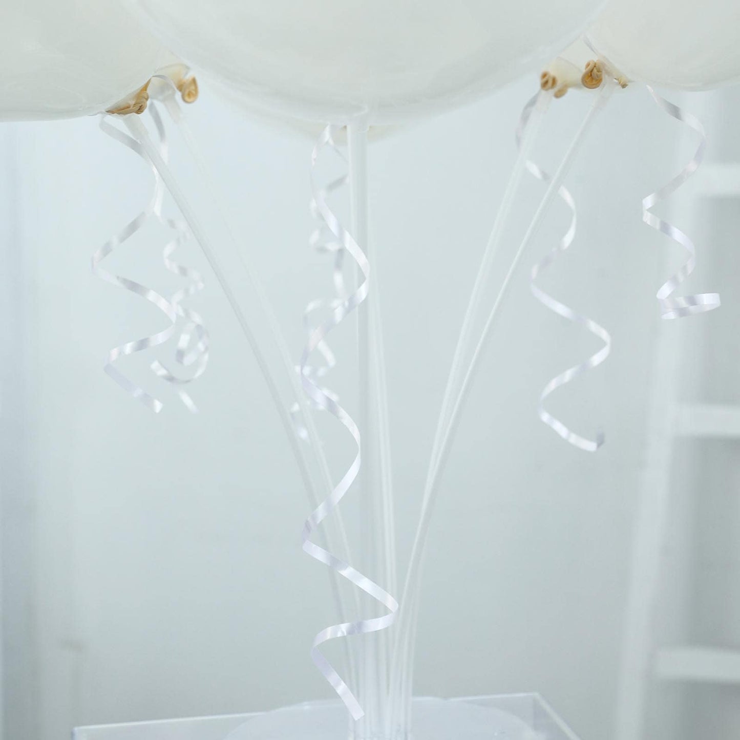 Set of 4 Balloon Arch Kit - Decorating Strips, Balloon Tie Tool, Glue Dots and Curling Ribbon for Party Decorations - Linen Luxes