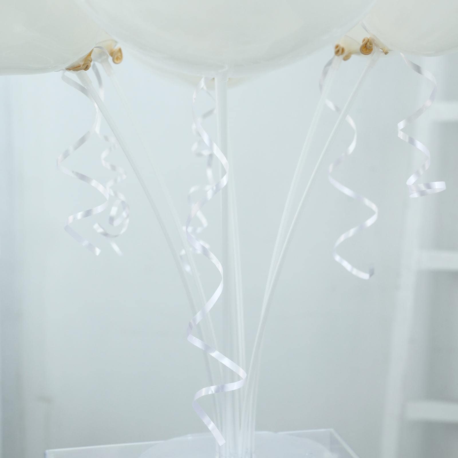 Set of 4 Balloon Arch Kit - Decorating Strips, Balloon Tie Tool, Glue Dots and Curling Ribbon for Party Decorations - Linen Luxes