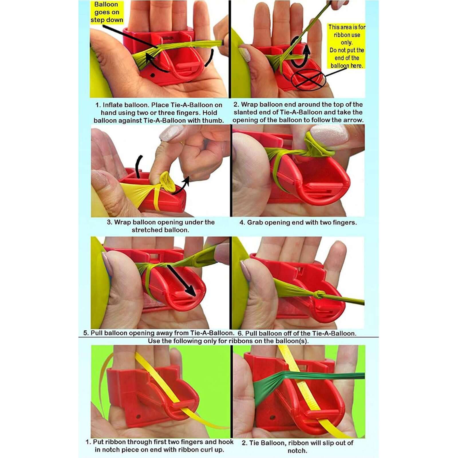 Set of 4 Balloon Arch Kit - Decorating Strips, Balloon Tie Tool, Glue Dots and Curling Ribbon for Party Decorations - Linen Luxes