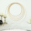 Set of 5 Natural Wooden Rings for Crafts, Floral Hoop Wreath - Linen Luxes