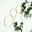 Set of 5 Natural Wooden Rings for Crafts, Floral Hoop Wreath - Linen Luxes