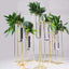 Set of 5 Wedding Centerpieces Gold Frame Conjoined Geometric Design - Test Tube Hydroponic Vases 12" - Linen Luxes