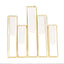 Set of 5 Wedding Centerpieces Gold Frame Conjoined Geometric Design - Test Tube Hydroponic Vases 12" - Linen Luxes