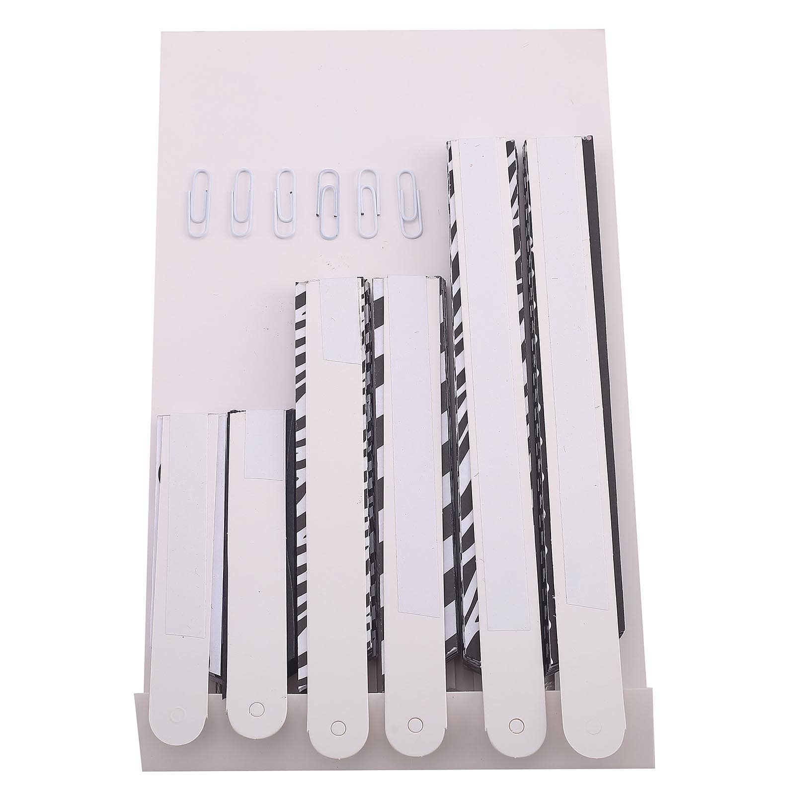 Set of 6 Black White Hanging Paper Fan Decorations, Pinwheel Wall Backdrop Party Kit - 8", 12", 16" - Linen Luxes