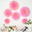 Set of 6 Blush Pink Giant Carnation 3D Paper Flowers Wall Decor - 12",16",20" - Linen Luxes