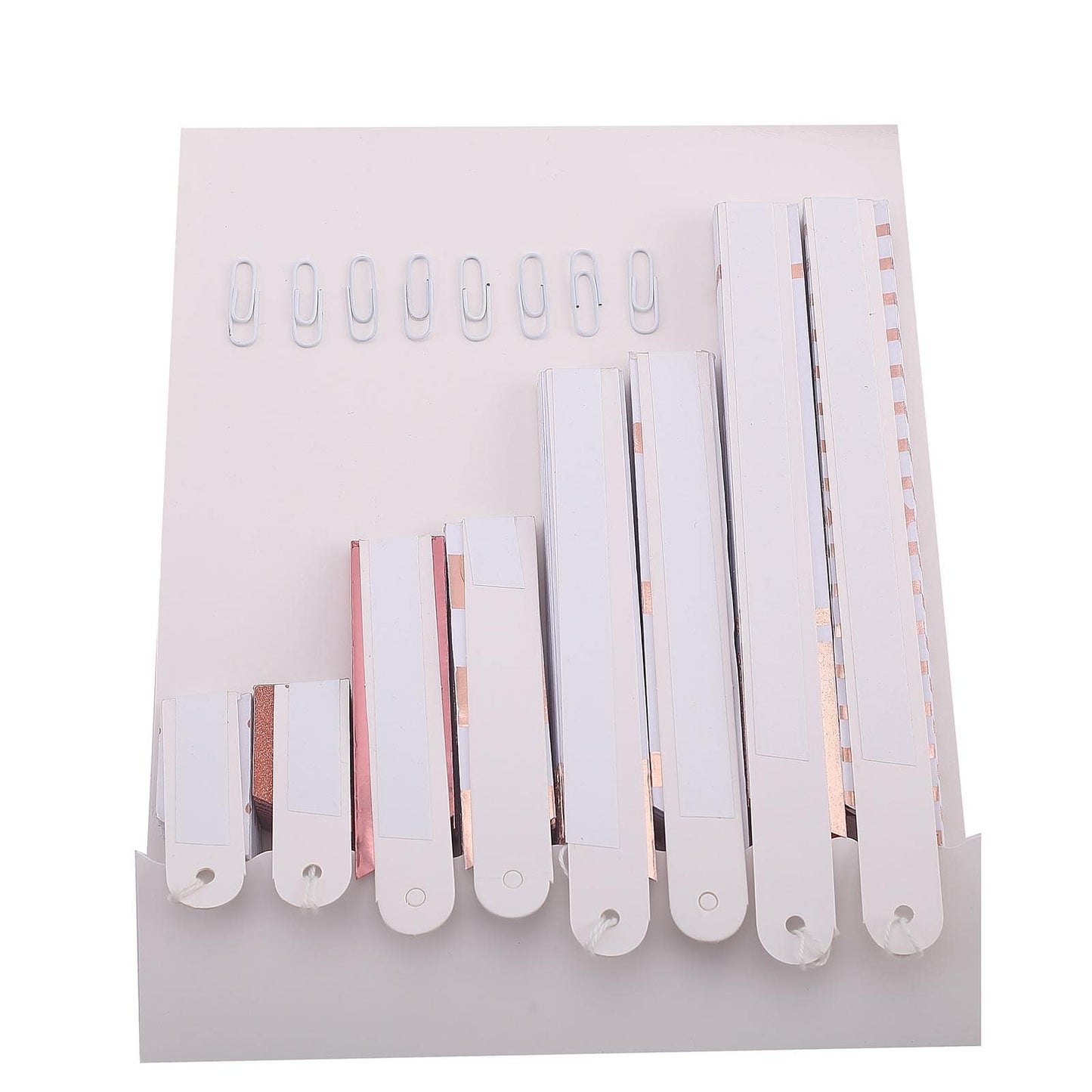 Set of 8 Gold Rose Gold Hanging Paper Fan Decorations, Pinwheel Wall Backdrop Party Kit - 4", 8", 12" - Linen Luxes