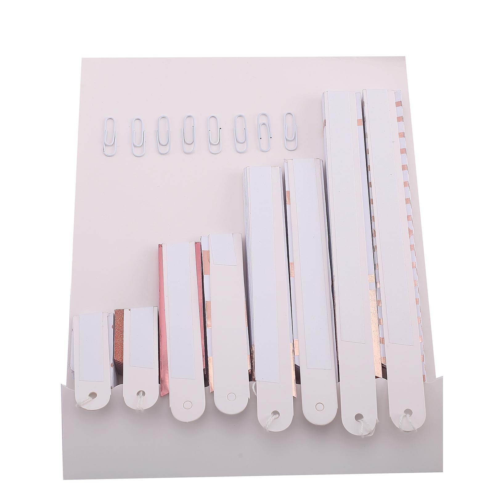 Set of 8 Gold Rose Gold Hanging Paper Fan Decorations, Pinwheel Wall Backdrop Party Kit - 4", 8", 12" - Linen Luxes