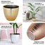12" Metallic Gold Textured Finish Large Indoor Flower Plant Pot, Decorative Indoor Outdoor Planter