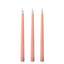 3-Pack LED Decorative Lighting Warm Flickering Blush - Flameless Taper Candles 11"