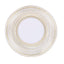 25-Pack Disposable Round Charger Plates in White/Gold Vintage Style - 350GSM Durable Paper Chargers for Events 13"