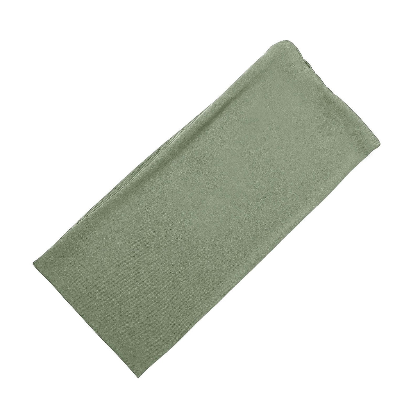 5 Pack Stretch Spandex Chair Sashes Dusty Sage Green - Fitted Finish Two Ply Heavy Duty Chair Bands 5"x12"