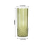 6-Pack Plastic Cocktail Tumblers Dusty Sage Green Transparent Crystal Cut Style - Shatterproof Highball Glasses 14oz