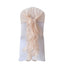 Chiffon Chair Sash with Curly Design Nude - Stylish Chair Decorations
