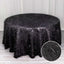 Polyester 120" Round Black Tablecloth Metallic Fringe Shag Tinsel Table Cover