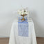5 Pack Organza 12"x108" Table Runners Royal Blue - Gold Wave Design