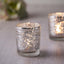6-Pack Silver Glass Votive Tealight Holders - Stylish Primrose Design for Weddings & DÃ©cor