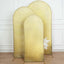 5ft Champagne Shimmer Tinsel Spandex Chiara Backdrop Stand Cover For Fitted Round Top Wedding Arch