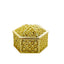 12-Pack Vintage Hexagon Gift Box Candy Containers Gold - Stylish Hollow Favor Boxes for Jewelry 3"