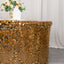 Payette Sequin 21ft Table Skirt Gold - Dual Layered Satin for Shimmering Event DÃ©cor