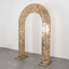 8ft Gold Big Payette Sequin Open Arch Wedding Arch Cover, Sparkly U-Shaped Fitted Backdrop Slipcover