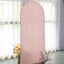 6ft Rose Gold Shimmer Tinsel Spandex Chiara Backdrop Stand Cover For Fitted Round Top Wedding Arch