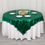 Polyester 72"x72" Table Overlay Square Tablecloth Hunter Emerald Green - Sequin Dots Wrinkle-Free Table Cover