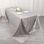 Satin Striped 90"x132" Rectangular Tablecloth Silver - Seamless Silky Smooth Table Cover
