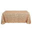Sequin 90"x132" Rectangle Tablecloth Matte Champagne - Seamless Big Payette Table Cover