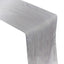 Taffeta 12"x108" Table Runner Silver - Accordion Crinkle Design
